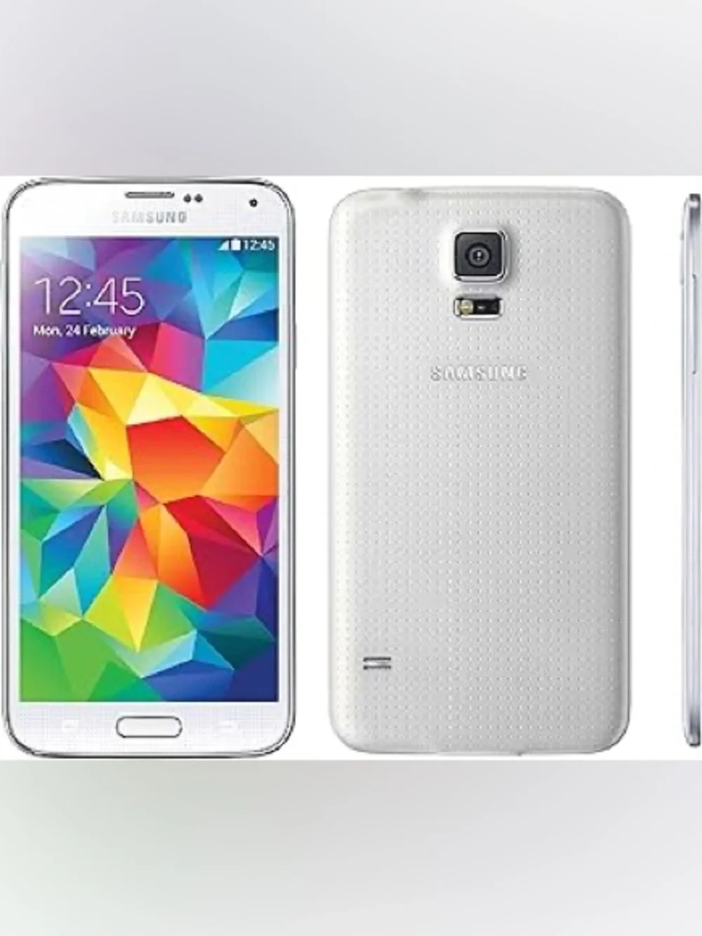 Samsung Galaxy S5 White Cell with 2 Cases Included. Barely used.